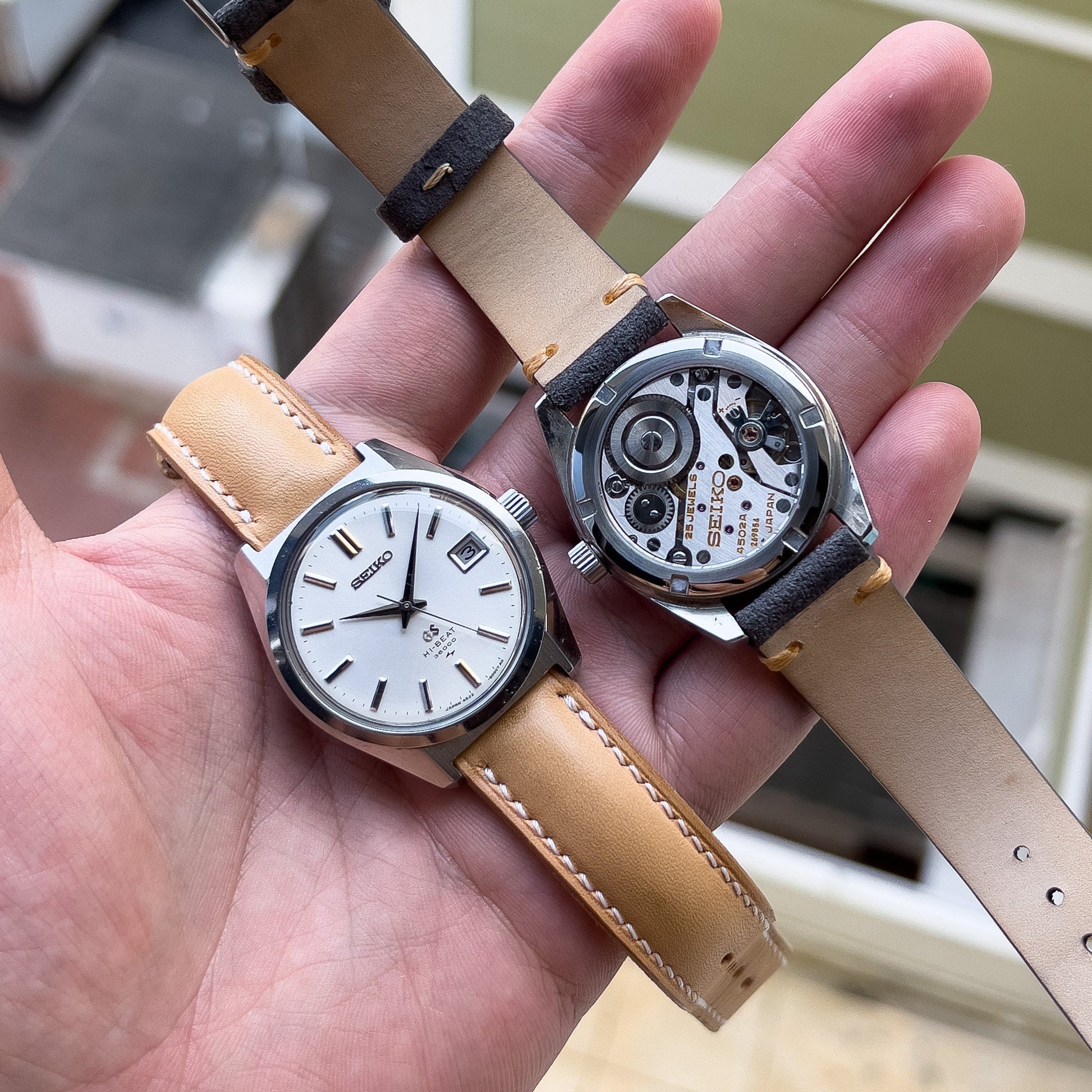 Sapphire Exhibition CaseBack For Grand Seiko & King Seiko 45KS 45GS 4520 4500 4502 4522 See-thru 36000BPH Vintage Watch